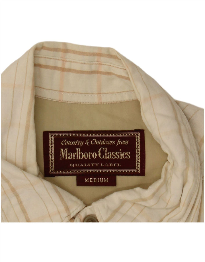 Ανδρικό πουκάμισο Marlboro Classics σε μεσαίο μπεζ καρό