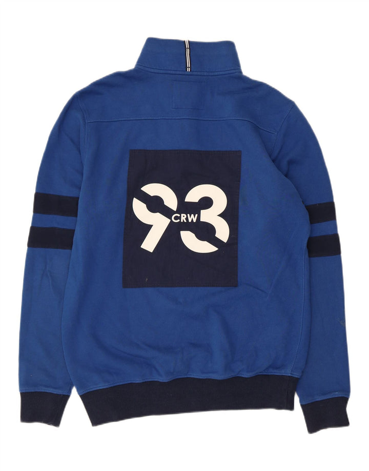Crew Clothing Ανδρικά γραφικά φούτερ Jumper Small Blue Colourblock