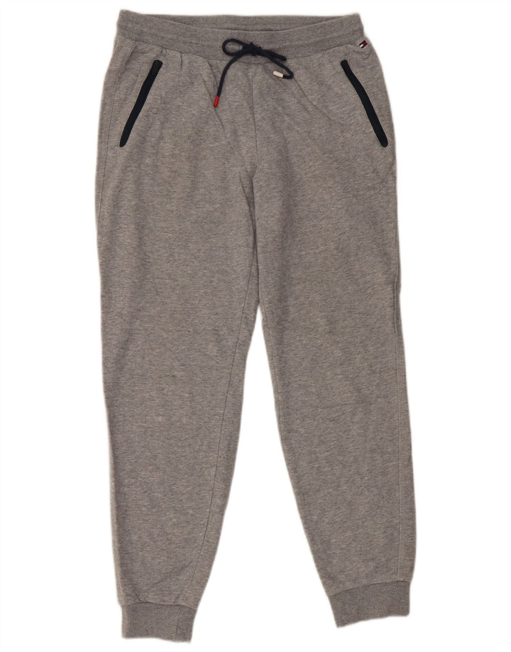 Ανδρική αθλητική φόρμα Tommy Hilfiger Παντελόνι Joggers Μικρό Γκρι Βαμβακερό