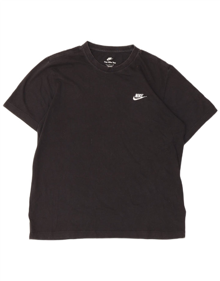 Ανδρικό T-Shirt NIKE Top μεγάλο μαύρο βαμβακερό