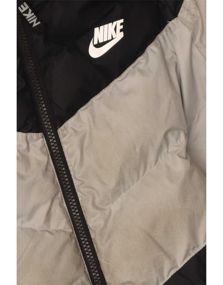 Μπουφάν Nike Boys με κουκούλα με επένδυση 12-13 ετών Μεγάλο μαύρο χρώμα