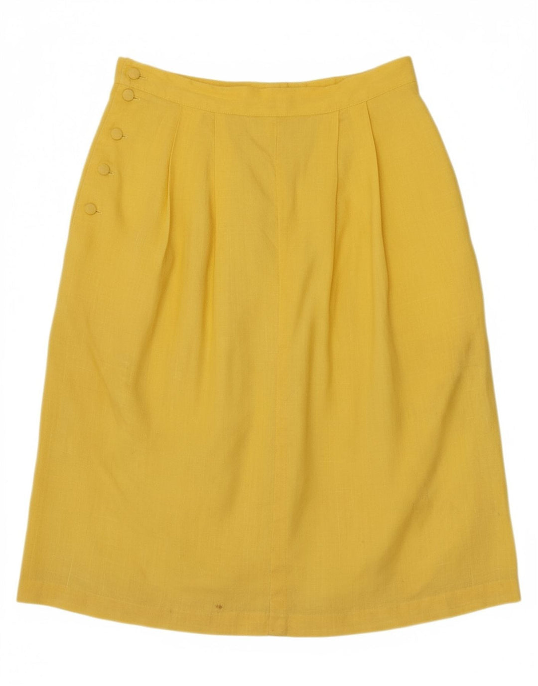 VINTAGE Womens Straight Skirt W23 2XS  Yellow