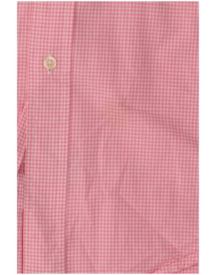 Ανδρικό πουκάμισο Ralph Lauren προσαρμοσμένο σε μεσαίο ροζ βαμβακερό Gingham