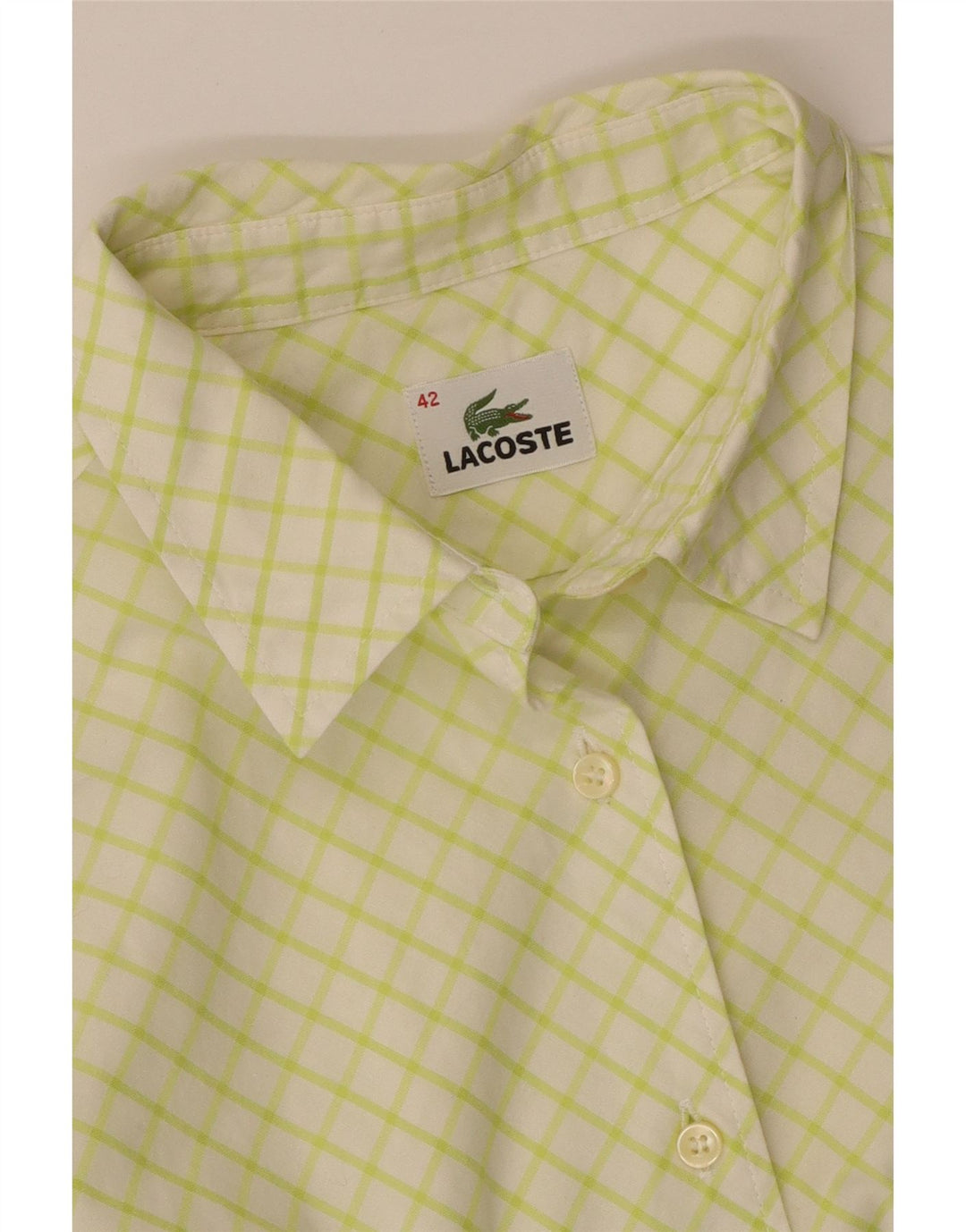 Lacoste Γυναικείο Πουκάμισο Νούμερο 42 Large Green Check