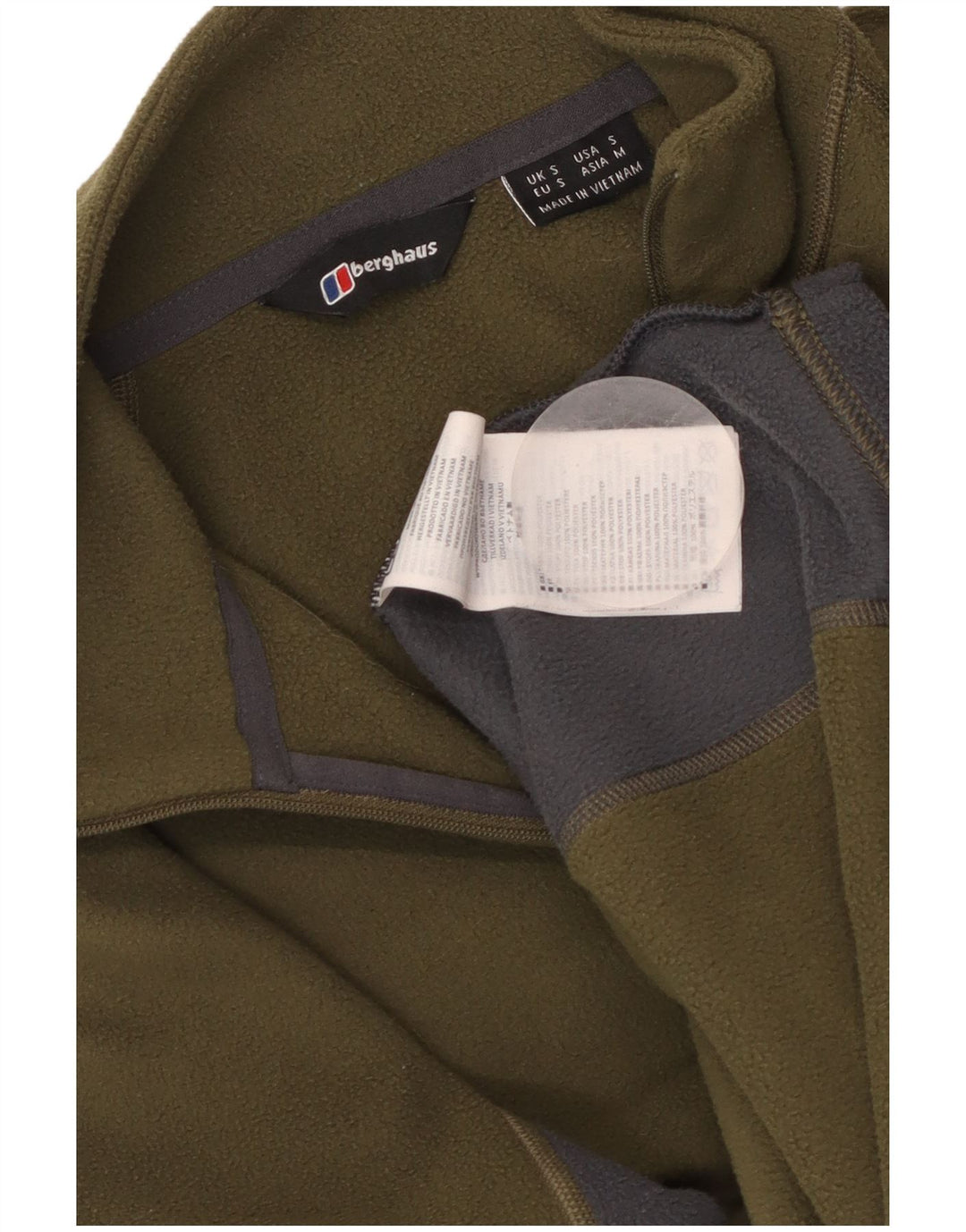 BERGHAUS Ανδρικό φερμουάρ με λαιμόκοψη Fleece Jumper Μικρό χακί πολυεστέρας