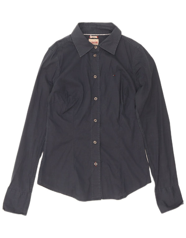 Tommy Hilfiger Γυναικείο Πουκάμισο UK 12 Medium Navy Blue βαμβακερό