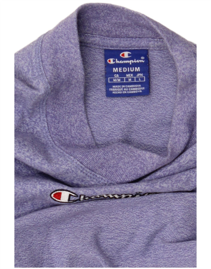 CHAMPION Γυναικεία γραφικά T-shirt Top UK 12 Medium Purple Flecked