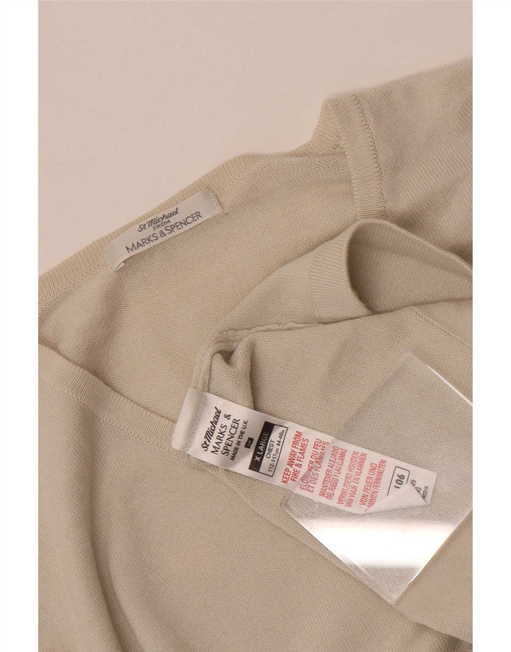 Marks & Spencer Ανδρικό τοπ μακρυμάνικο XL μπεζ βαμβακερό