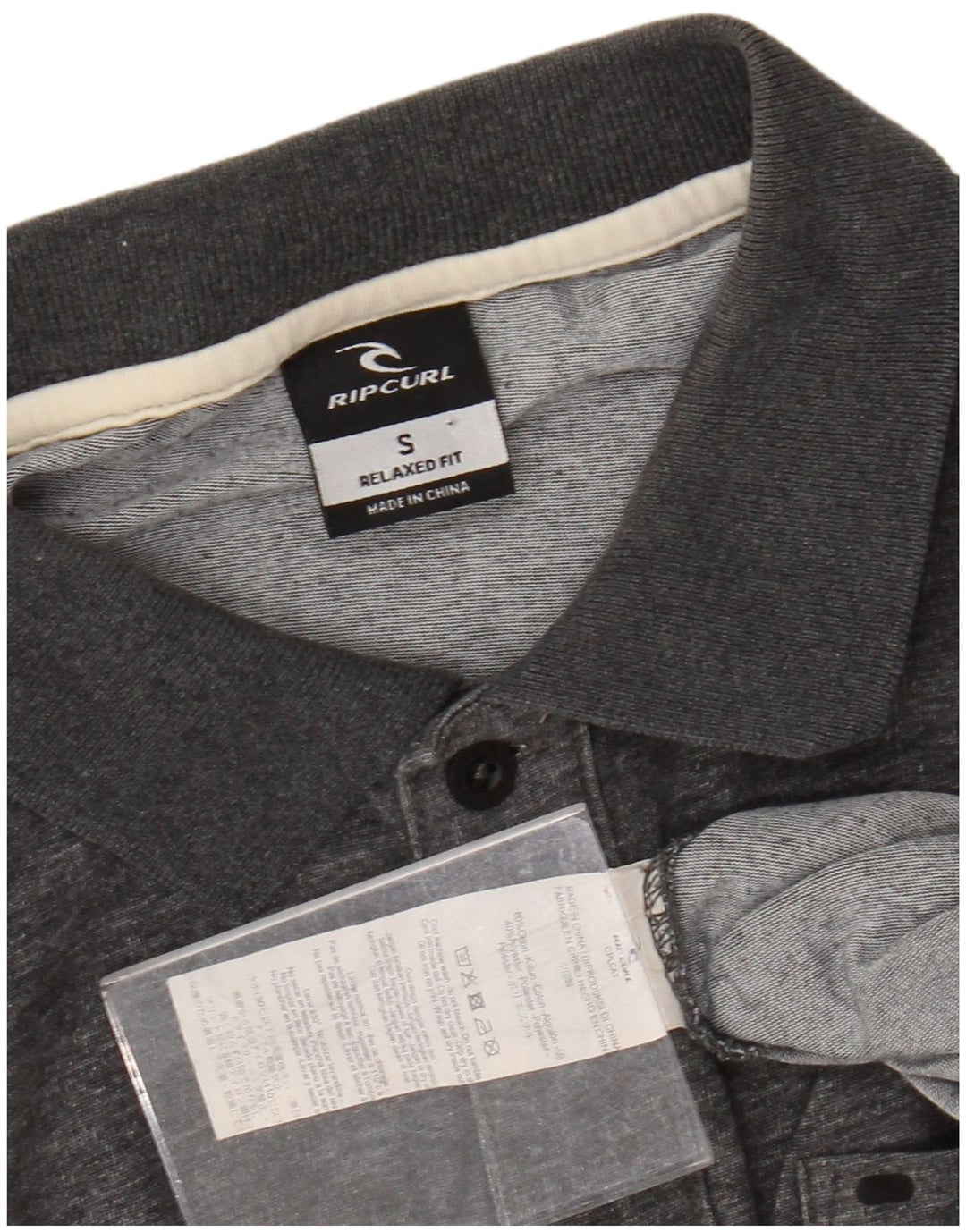RIP CURL Ανδρικό πουκάμισο Polo Relaxed Fit Μικρό γκρι βαμβακερό