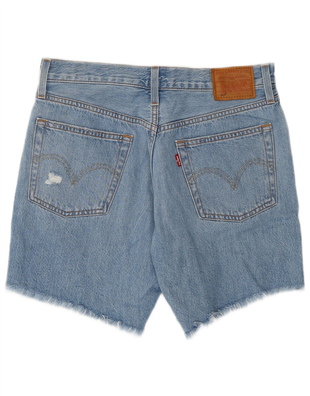 Levi's Womens 501 Distressed τζιν σορτς W27 μικρό μπλε βαμβακερό