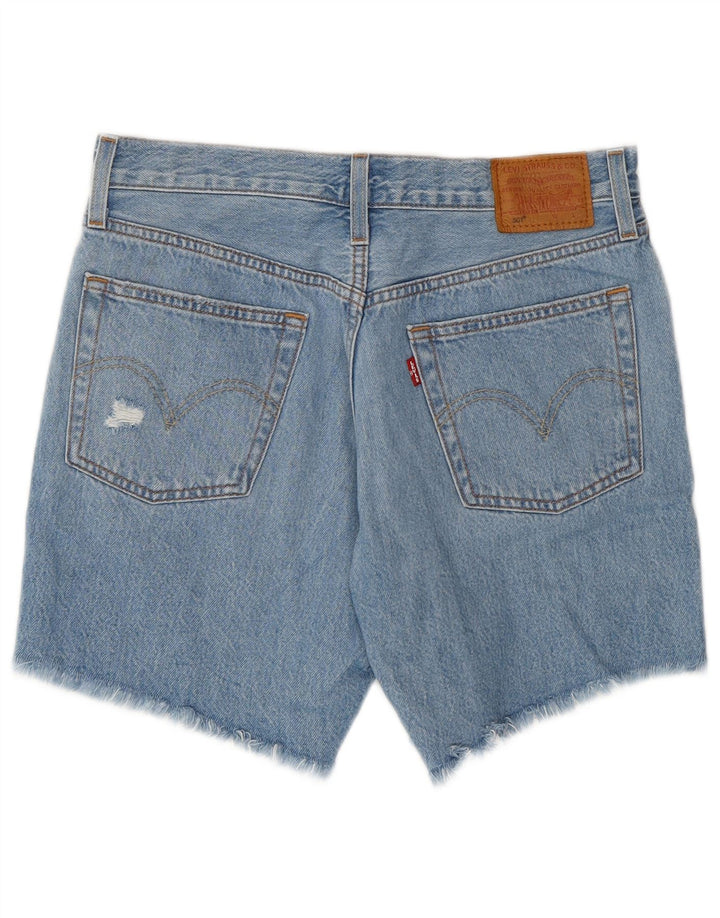 Levi's Womens 501 Distressed τζιν σορτς W27 μικρό μπλε βαμβακερό