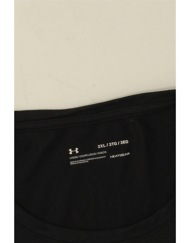 Under Armour Mens Heat Gear Graphic Top μακριά μανίκια 3XL μαύρο πολυεστέρα