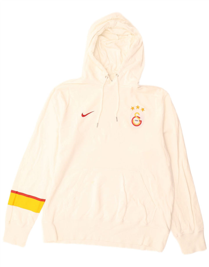 Ανδρικό γραφικό κουκούλα Nike, μεσαίο λευκό, βαμβακερό