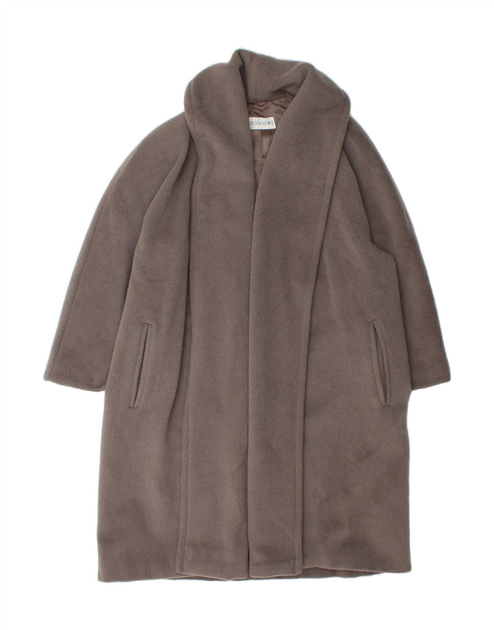 VINTAGE Γυναικείο Oversized Ανοιχτό Πανωφόρι IT 44 Μεσαίο Γκρι Μαλλί αλπακά