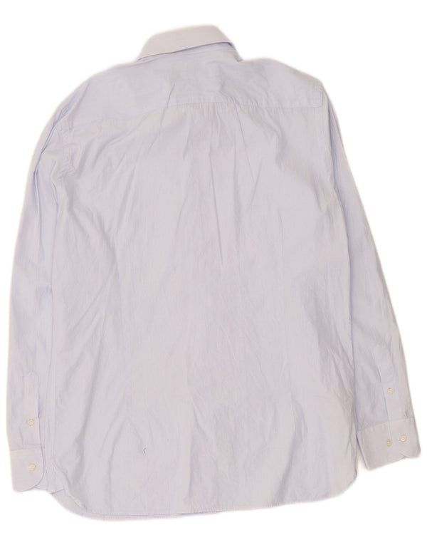 Ανδρικό πουκάμισο Massimo Dutti Μέγεθος 44 17 XL Μπλε βαμβακερό ρίγες