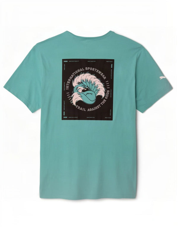 Ανδρικό γραφικό T-Shirt Puma Top XL Τυρκουάζ Βαμβακερό