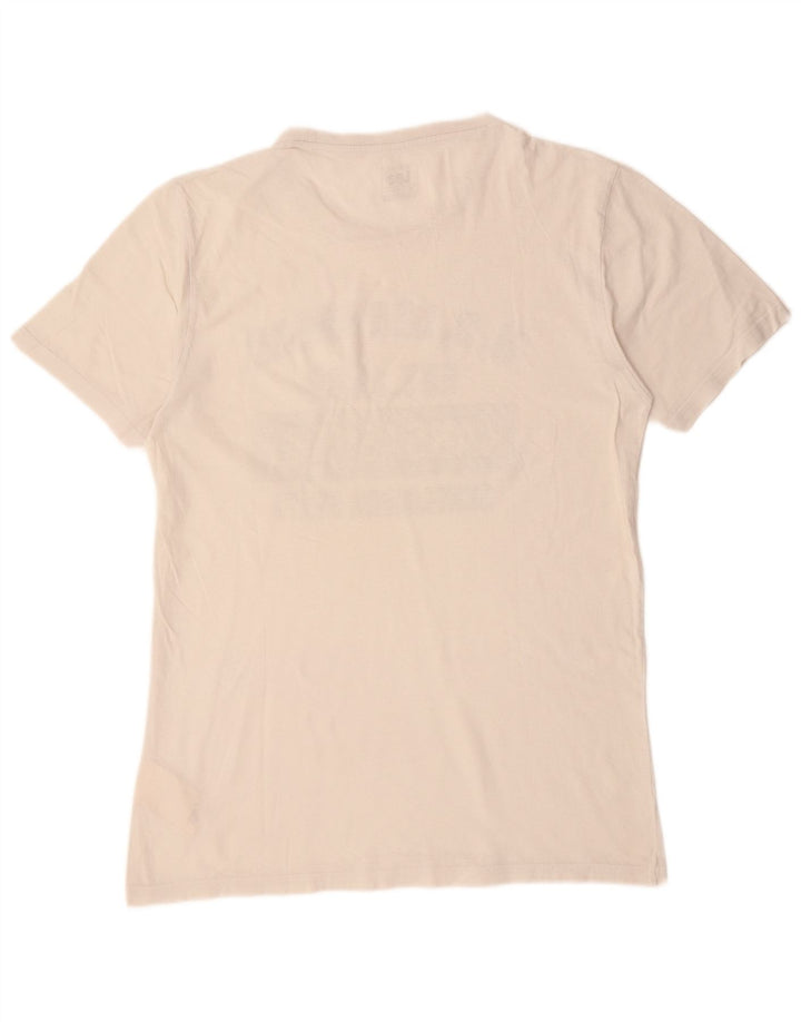 Ανδρικό μπλουζάκι με γραφικό κανονικό φόρεμα LEE Μπλουζάκι από μεσαίο άσπρο βαμβακερό