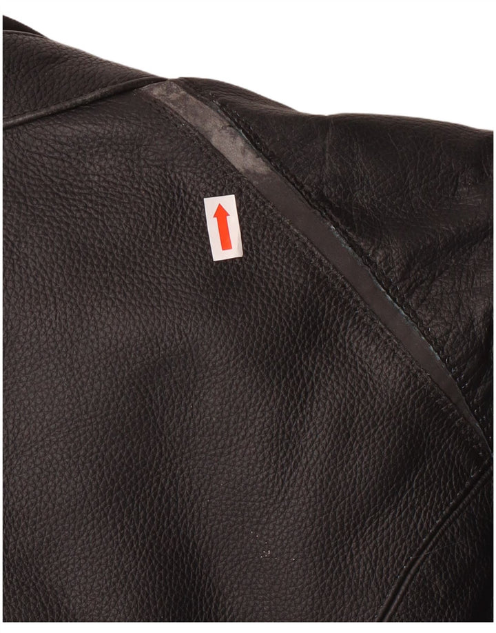 LEWIS Γυναικείο Δερμάτινο Μπουφάν Biker UK 18 XL Μαύρο Δερμάτινο