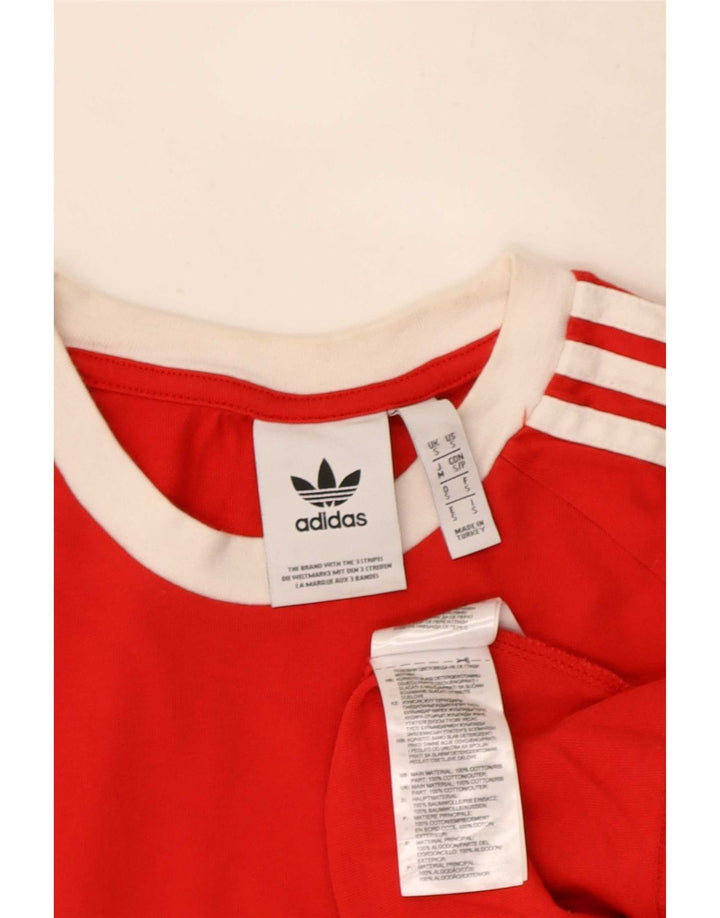 Ανδρικό T-Shirt Adidas Top Μικρό κόκκινο βαμβακερό
