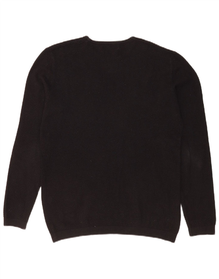 Ανδρικό πουλόβερ Zara Crew Neck Jumper Μεγάλο Μαύρο Ακρυλικό