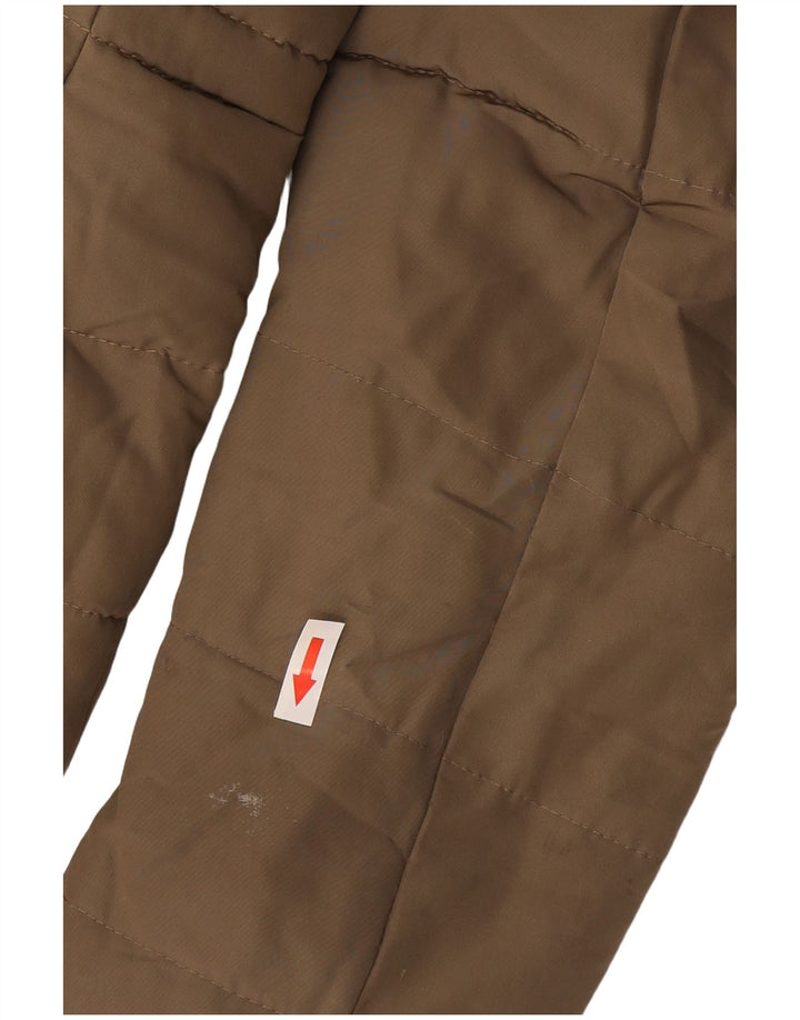 Zara Γυναικείο μπουφάν με κουκούλα Sherpa UK 10 Small Khaki Polyester