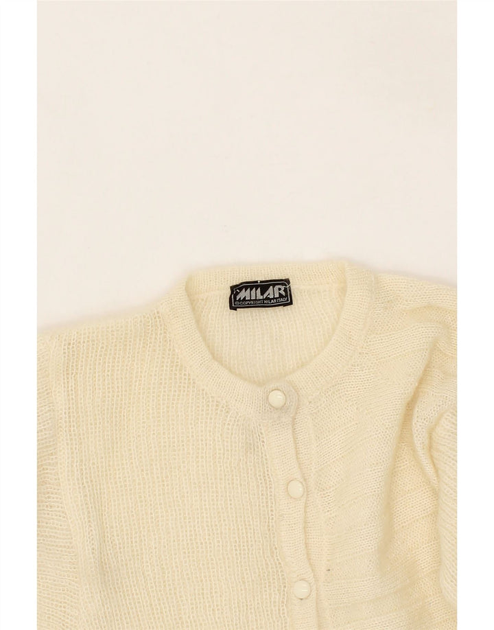 MILAR Womens Cardigan Sweater UK 10 Small Off White Vintage MILAR and Second-Hand MILAR from Messina Hembry 