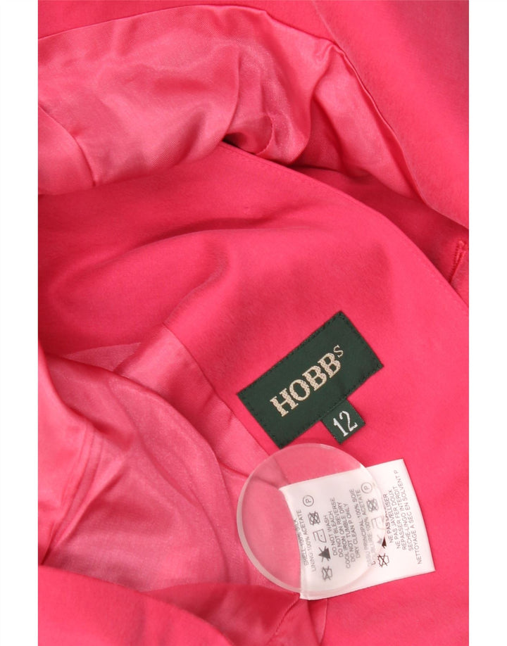 Hobbs Γυναικείο σακάκι σακάκι 3 κουμπιών UK 12 Medium Pink Silk