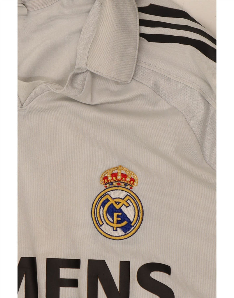 ADIDAS Mens Real Madrid 2005-2006 Football Shirt Medium Off White Sports Vintage Adidas and Second-Hand Adidas from Messina Hembry 