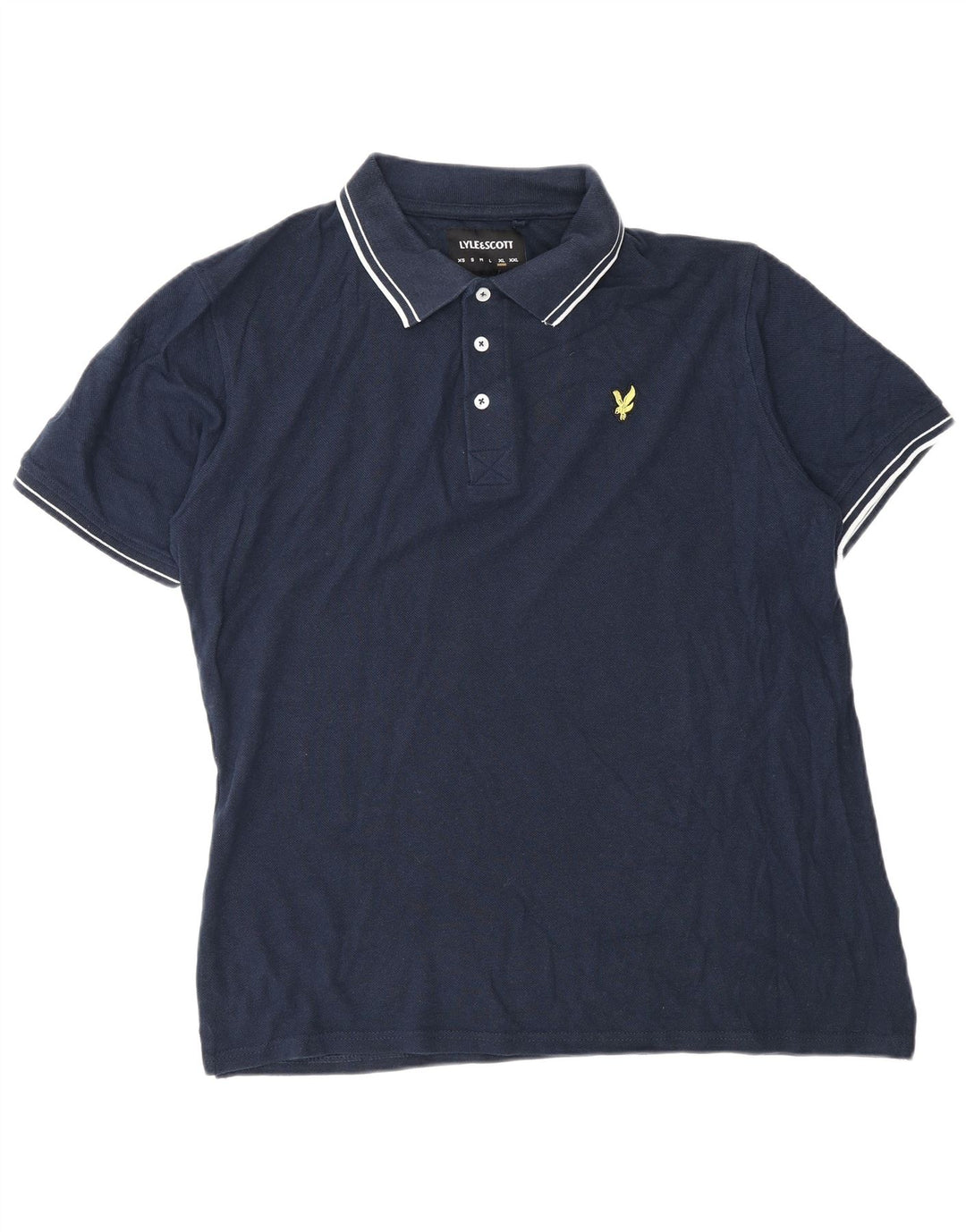 Lyle & Scott Ανδρικό πουκάμισο Polo XL Navy Blue Cotton