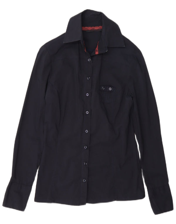 Silvian Heach γυναικείο πουκάμισο UK 12 Medium Navy Blue