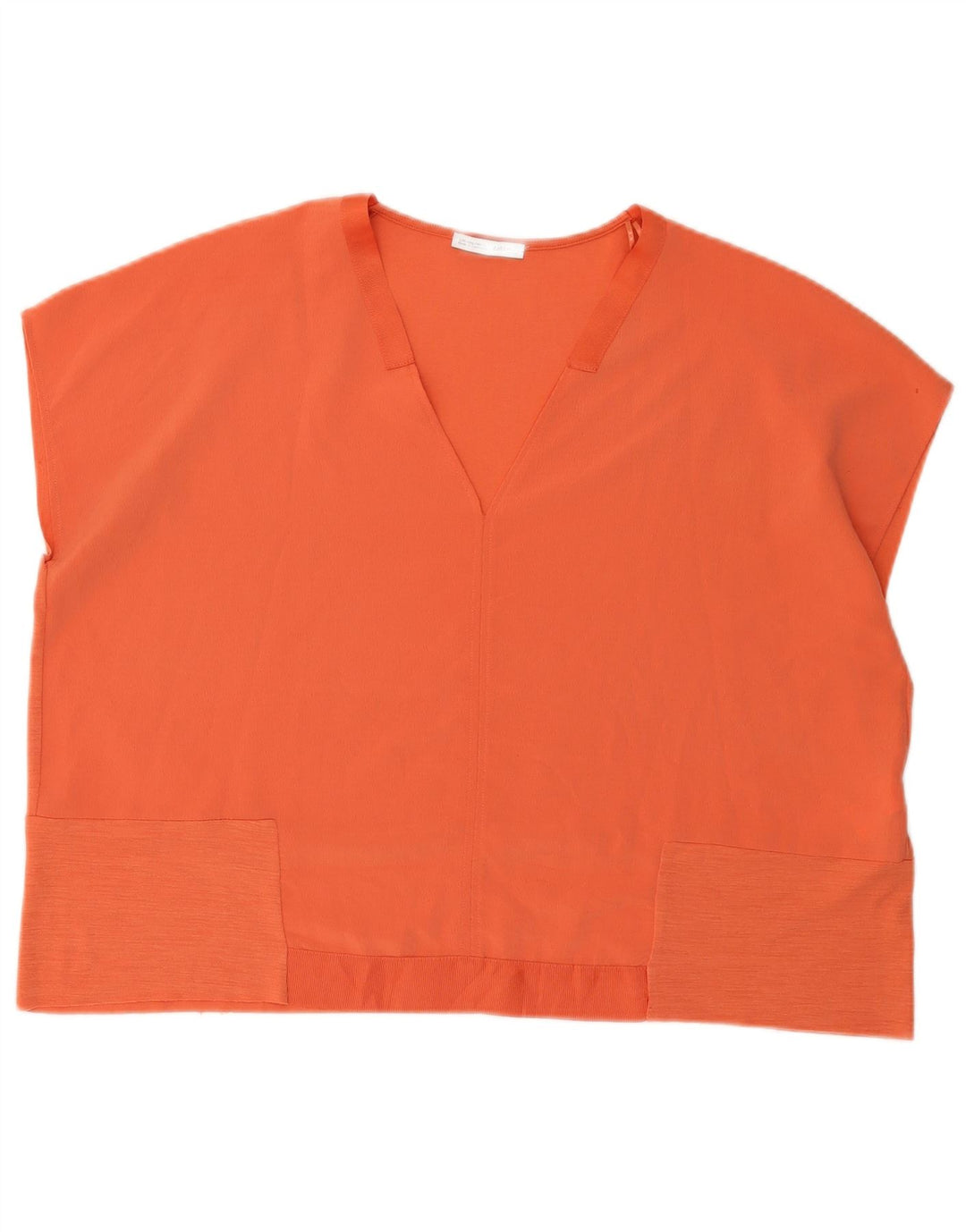 Zara Γυναικεία Μπλούζα Oversized Top UK 16 Large Polyester Πορτοκαλί