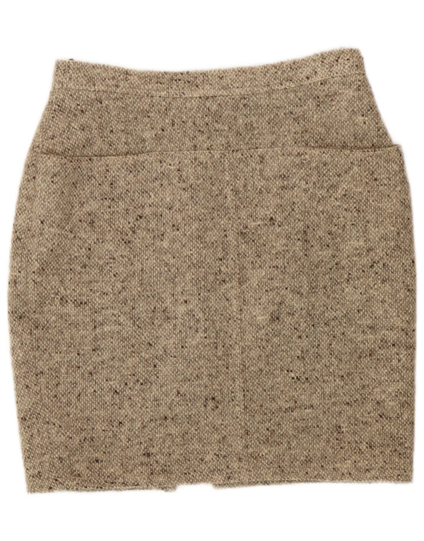 Mondrian Γυναικεία Pencil Φούστα IT 42 Medium W28 Beige Flecked New Wool