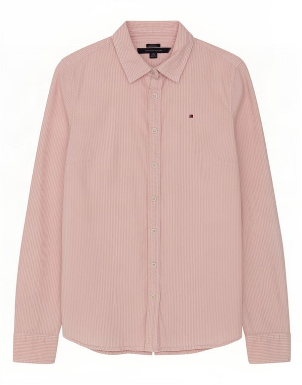 Tommy Hilfiger Γυναικείο πουκάμισο Classic Fit UK 6 XS Pink Pinstripe Cotton