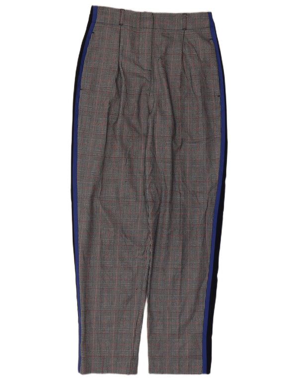 Topshop γυναικείο ψηλόμεσο παντελόνι Chino UK 6 XS W26 L28 Grey Check