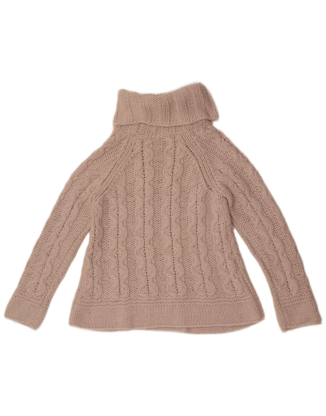 Marks & Spencer Γυναικείο πουλόβερ με ρολό λαιμόκοψη UK 10 Small Beige Ακρυλικό