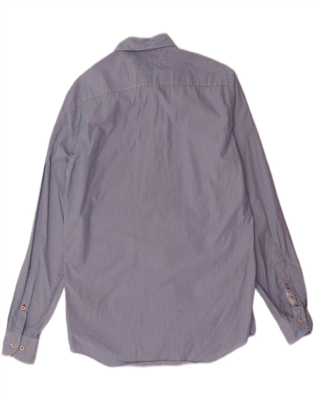 TOMMY HILFIGER Mens Regular Fit Shirt Medium Blue Pinstripe Cotton Vintage Tommy Hilfiger and Second-Hand Tommy Hilfiger from Messina Hembry 