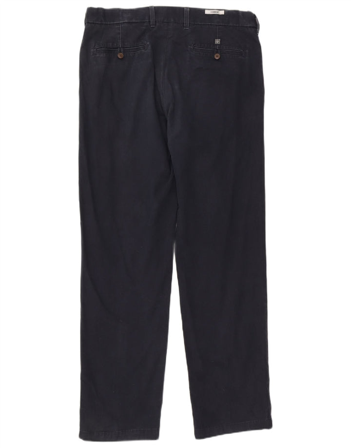 Marks & Spencer Ανδρικό κανονικό παντελόνι Chino W36 L33 Navy Blue Cotton