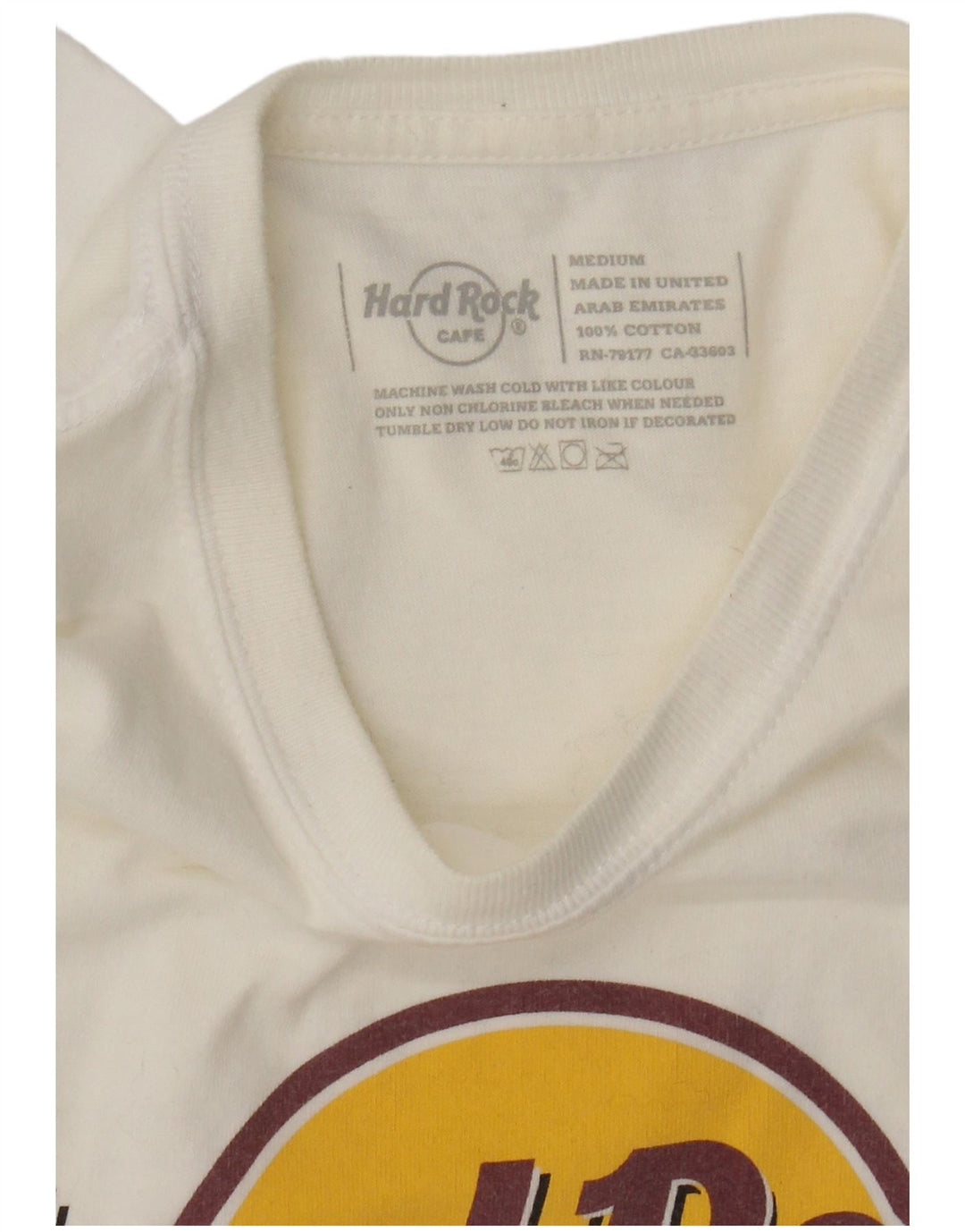 Hard Rock Cafe Ανδρικό γραφικό T-Shirt London Top Μεσαίο λευκό βαμβακερό