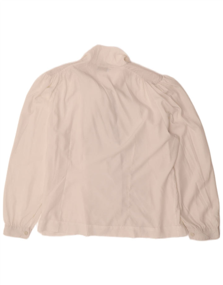 Vintage γυναικείο πουκάμισο με γραβάτα μπλούζα IT 51 XL Off White