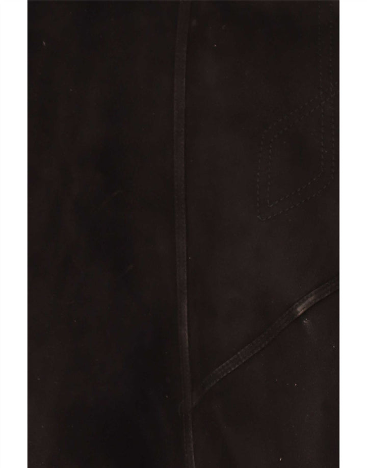Γυναικείο Shearling Coat Muflone IT 48 XL Μαύρο Δερμάτινο
