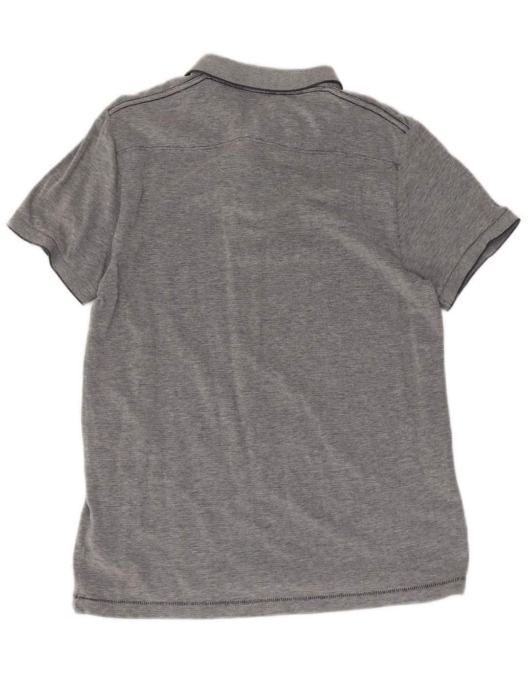 Ανδρικό πουκάμισο Γαλλικής Σύνδεσης Slim Polo Μεγάλο Γκρι βαμβακερό