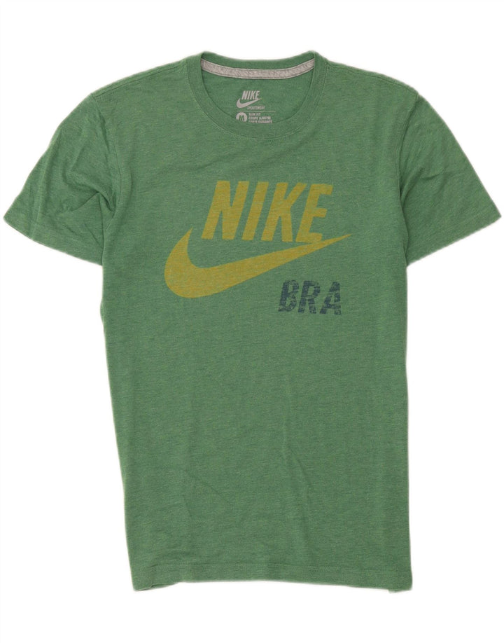 Ανδρικό γραφικό μπλουζάκι Nike Slim Fit Top Μεσαίο πράσινο