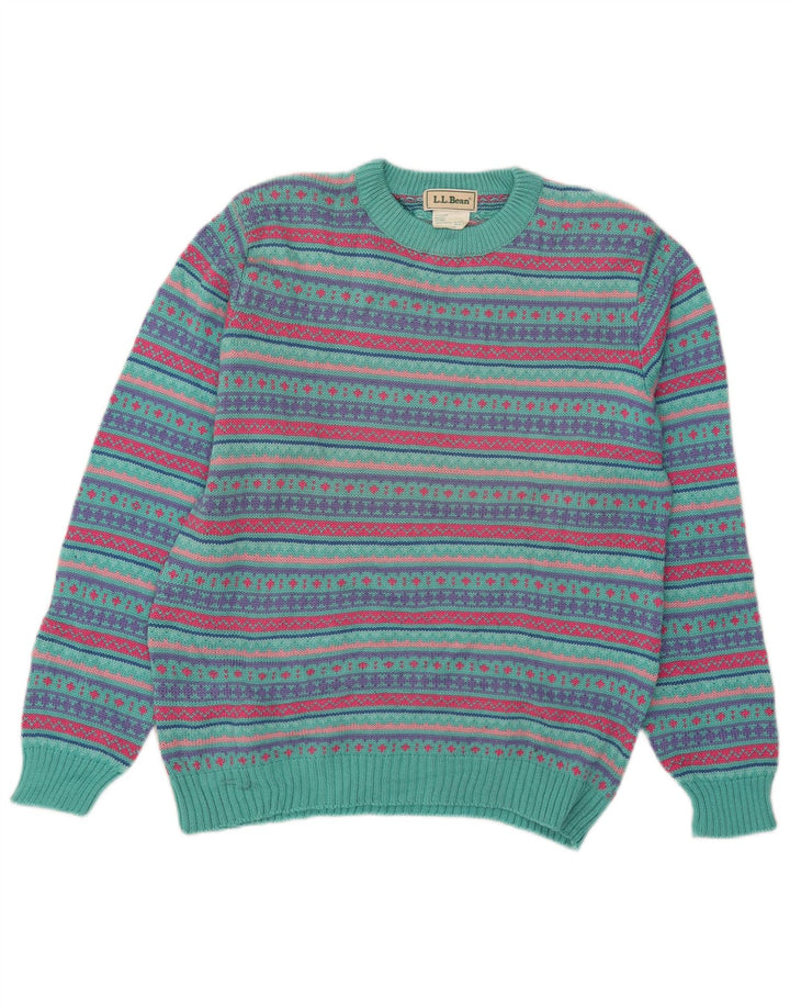 Ανδρικό πουλόβερ L.L.Bean Crew Neck Jumper Μεγάλο πολύχρωμο μαλλί Fair Isle