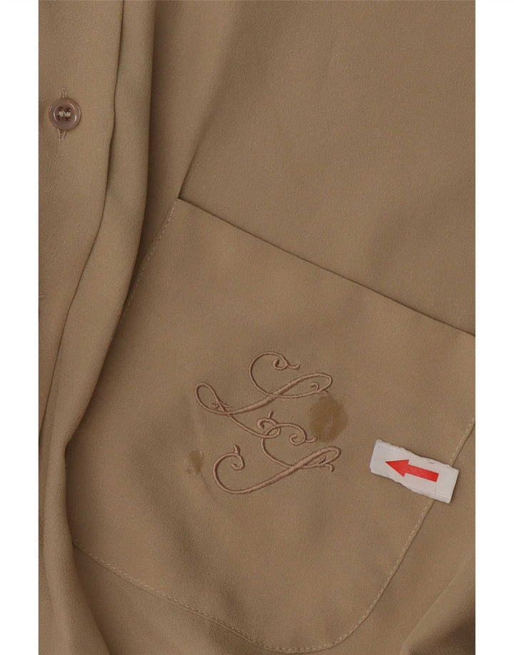 Luisa Spagnoli Γυναικείο πουκάμισο Μπλούζα UK 18 XL Beige Polyester