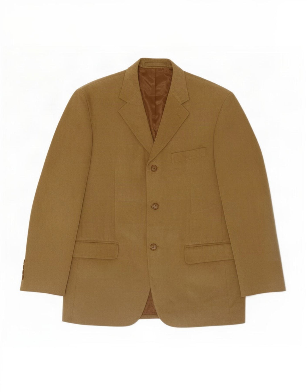 Marks & Spencer Ανδρικό μπλέιζερ με 3 κουμπιά μπουφάν UK 38 Medium Beige Polyester