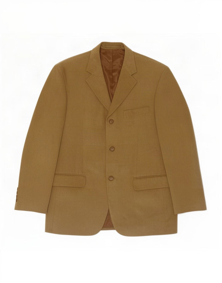 Marks & Spencer Ανδρικό μπλέιζερ με 3 κουμπιά μπουφάν UK 38 Medium Beige Polyester