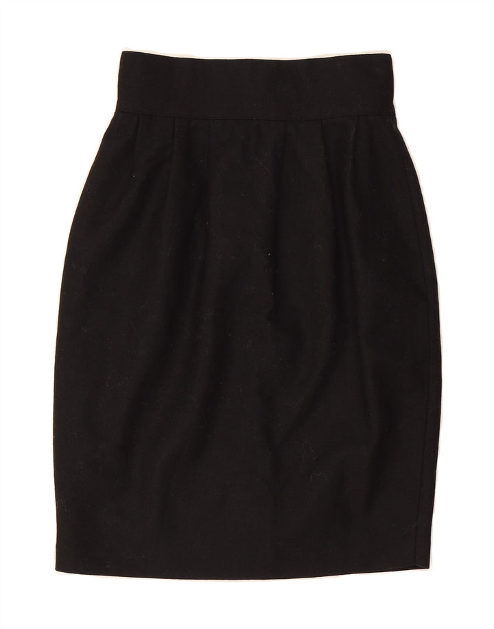 BENETTON Womens Pencil Skirt IT 40 Small W26 Black Wool Vintage Benetton and Second-Hand Benetton from Messina Hembry 