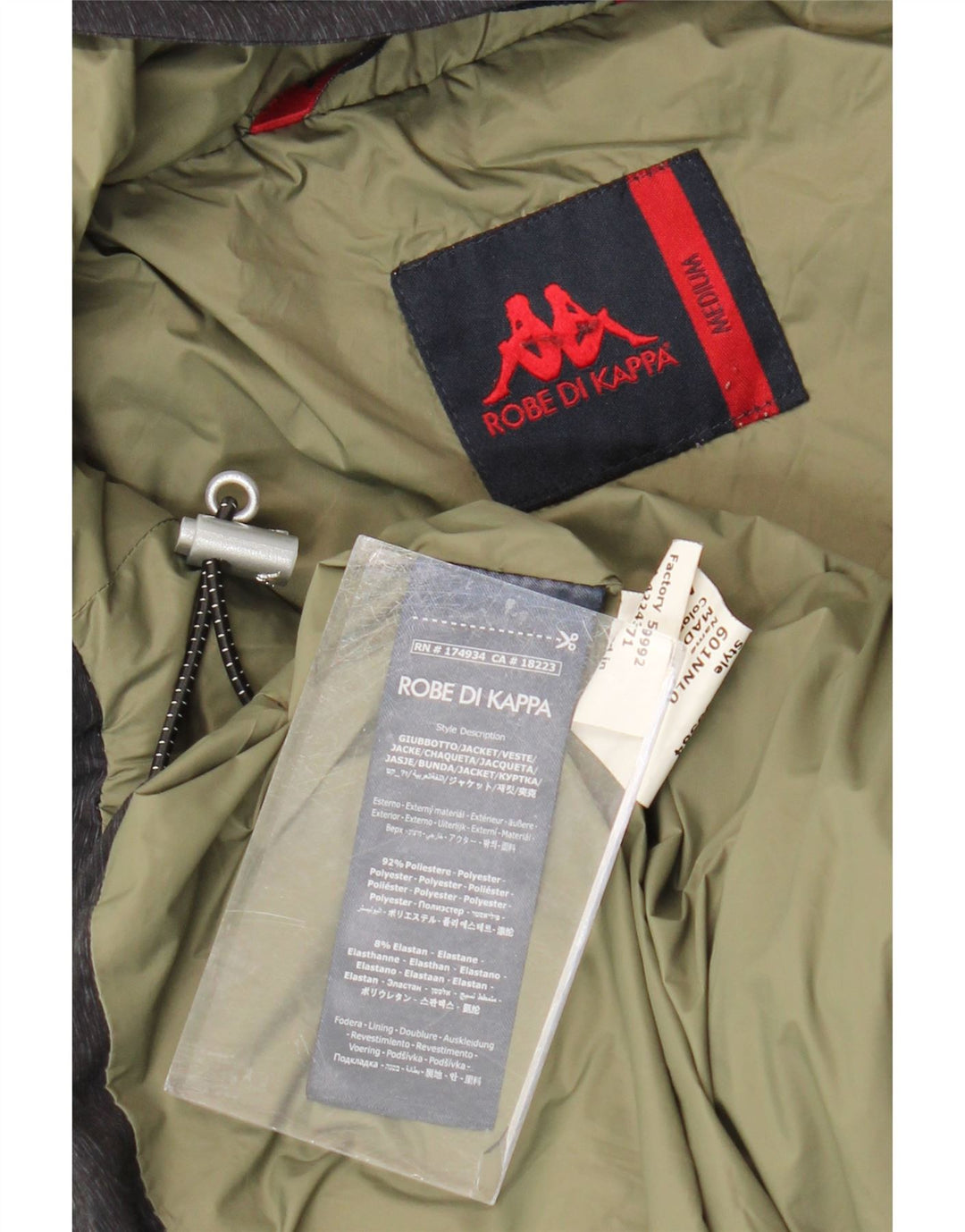 Kappa Ανδρικό μπουφάν Anorak με κουκούλα UK 38 Medium Grey Polyester