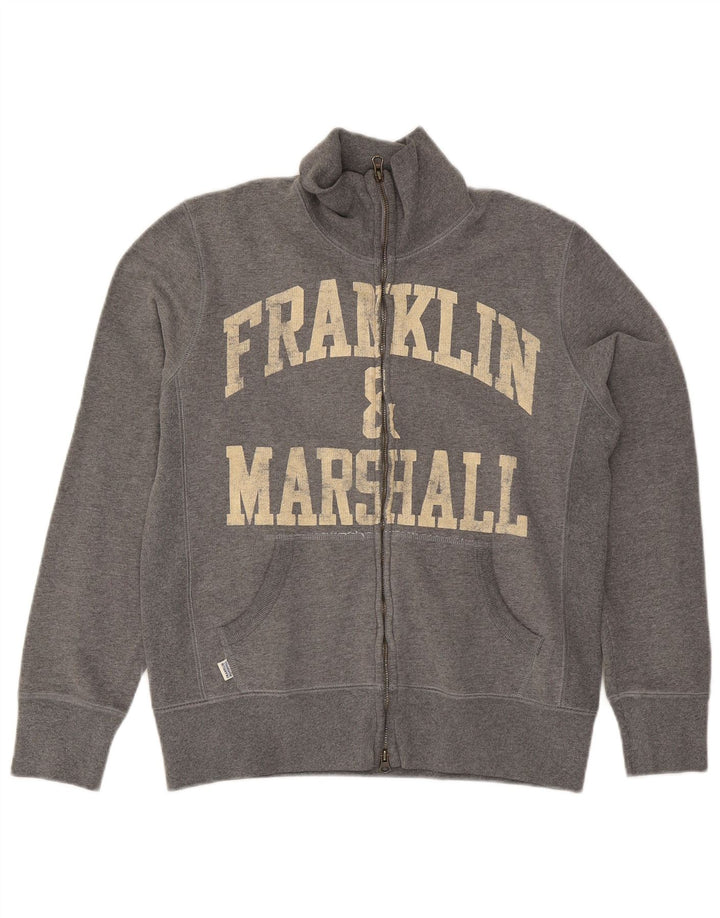 Franklin & Marshall Ανδρική φόρμα αθλητικής φόρμας με γραφικό τοπ μπουφάν Μικρό γκρι βαμβακερό