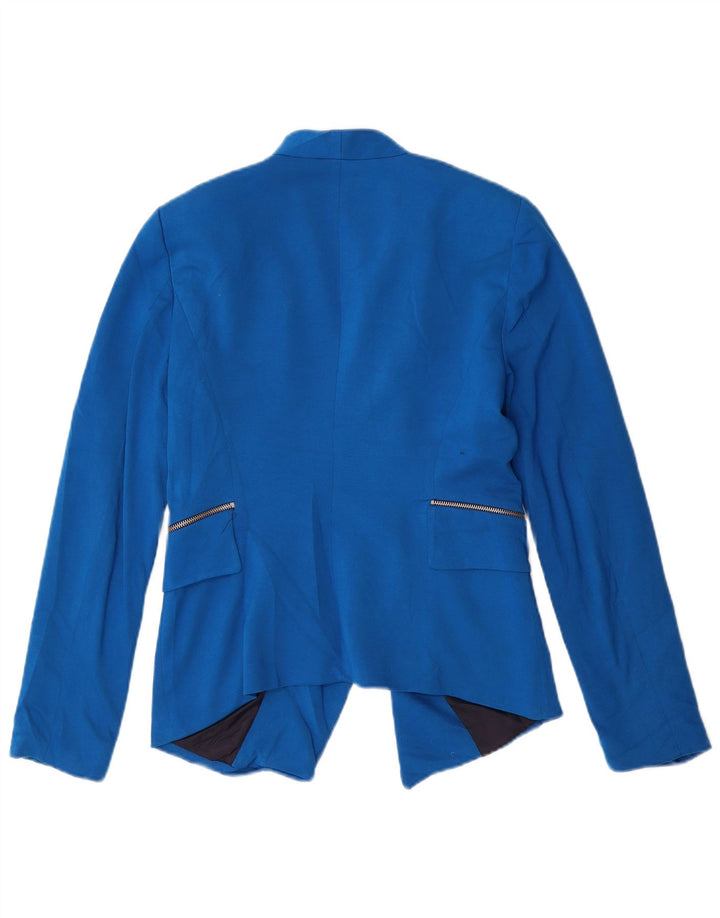 Zara Γυναικείο Open Blazer Jacket UK 12 Medium Blue Polyester